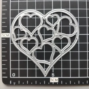 Size reference chart for Sumflying Hollow Heart Frame Metal Cutting Dies metal cutting dies