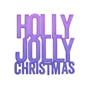 Holly Jolly Christmas Phrase Metal Cutting Dies 01