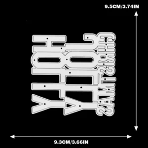 Holly Jolly Christmas Phrase Metal Cutting Dies 02