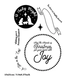 Holy Night Circular Stamp Set - main product photo | clear stamp