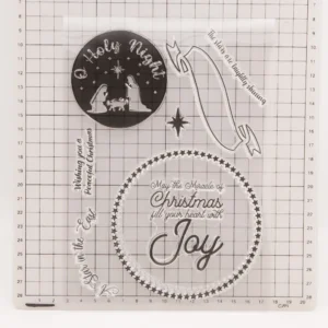 Holy Night Circular Stamp Set - lifestyle photo | clear stamp