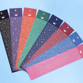 Cute Pattern 3D Hot Stamping Clear Transparent Sticker