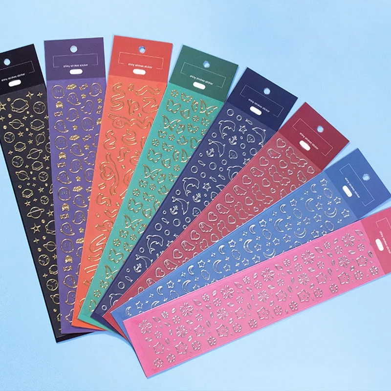 Cute Pattern 3D Hot Stamping Clear Transparent Sticker Cute Pattern 3D Hot Stamping Clear Transparent Sticker