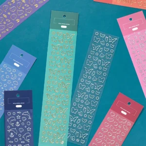Cute Pattern 3D Hot Stamping Clear Transparent Sticker