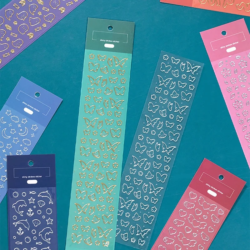 Cute Pattern 3D Hot Stamping Clear Transparent Sticker Cute Pattern 3D Hot Stamping Clear Transparent Sticker