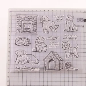 House Cat Dog Stamp Set House Cat Dog Stamp Set - detail view | clear stamp