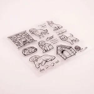 House Cat Dog Stamp Set House Cat Dog Stamp Set - lifestyle photo | clear stamp