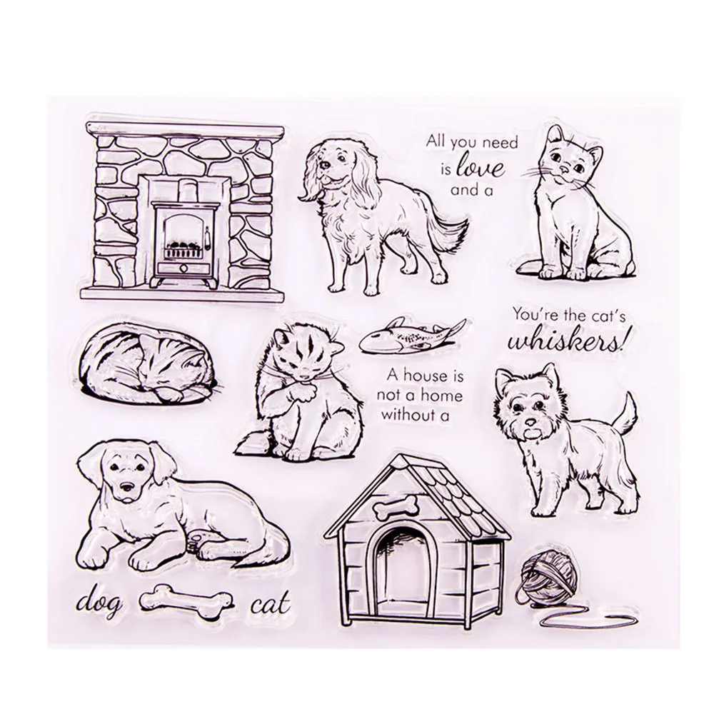 house-cat-dog-stamp-set-5 House Cat Dog Stamp Set - packaging photo | clear stamp