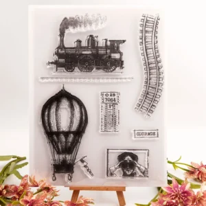 Investigation Train Thermoballoon Clear Stamp Set - main product photo | clear stamp