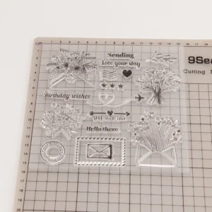 Invitation Envelope Bouquet Clear Stamp Set - lifestyle photo | clear stamp