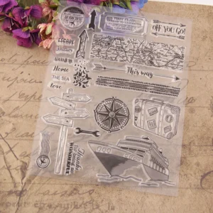 Journey At Sea Stamp Set - detail view | clear stamp