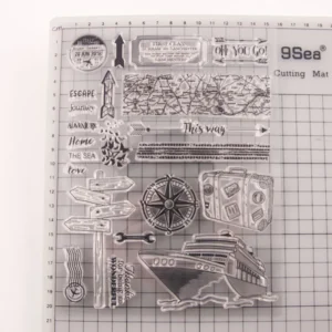 Journey At Sea Stamp Set - size chart | clear stamp