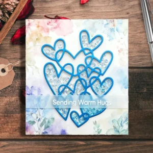 Sumflying Joy Heart Groups Metal Cutting Dies (11.5×8.5cm, approx. 4.5×3.3in) – carbon steel die for scrapbooking