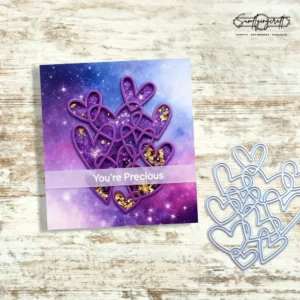 Close-up design – Sumflying Joy Heart Groups Metal Cutting Dies