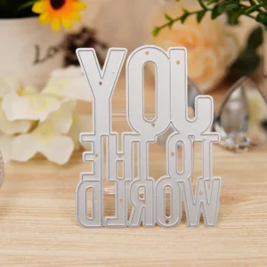 Sumflying "JOY TO THE WORLD" Phrase Metal Cutting Dies Joy To The World Phrase Metal Cutting Dies 05