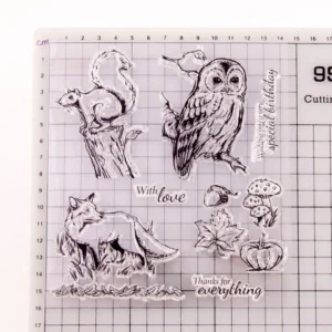 Jungle Animals Stamp Set - detail view | clear stamp
