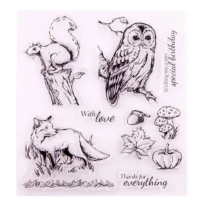 Jungle Animals Stamp Set - packaging photo | clear stamp