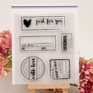 Just For You Stamp Set - size chart | clear stamp