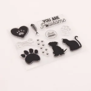 Kitten Puppy Stamp Set - lifestyle photo | clear stamp