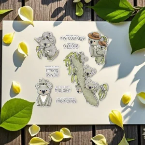 Sumflying Koala Father Son Eucalyptus Clear Stamps Koala Father And Son Clear Stamps 03