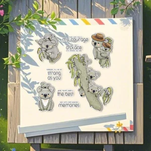 Sumflying Koala Father Son Eucalyptus Clear Stamps Koala Father And Son Clear Stamps 05