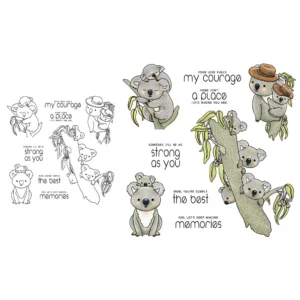 Sumflying Koala Father Son Eucalyptus Clear Stamps Koala Father And Son Clear Stamps 07