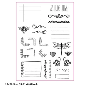 Label Notes Corner Clear Stamp Set - detail view | clear stamp