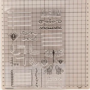 Label Notes Corner Clear Stamp Set - size chart | clear stamp