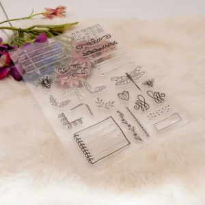 Label Notes Corner Clear Stamp Set - lifestyle photo | clear stamp