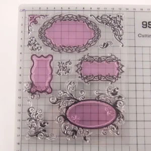 Lace Border Stamp Set - detail view | clear stamp