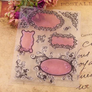 Lace Border Stamp Set - size chart | clear stamp