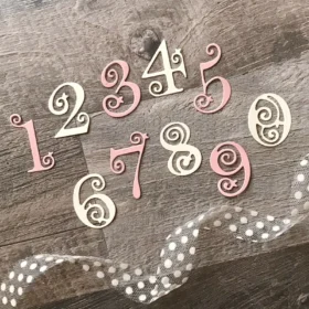 Lace Numbers Metal Die Cuts