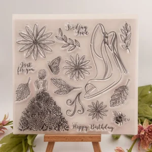 Lady Flowers Confession Clear Stamp Set - main product photo | clear stamp