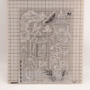 Lantern Candle Clear Stamp Set - size chart | clear stamp
