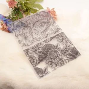 Large flower leaf background Stamp Set - lifestyle photo | clear stamp