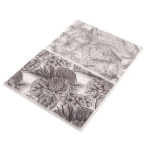 Large flower leaf background Stamp Set - packaging photo | clear stamp