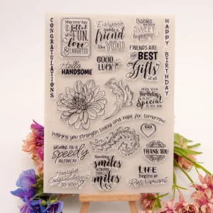 Large Flower Stamp Set - main product photo | clear stamp