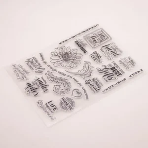 Large Flower Stamp Set - lifestyle photo | clear stamp