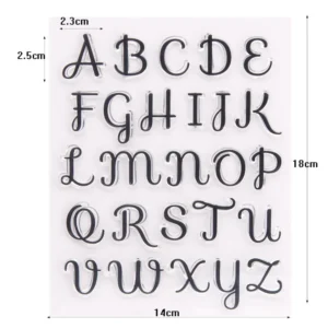 Large Letters Stamp Set - detail view | clear stamp