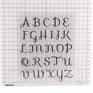 Large Letters Stamp Set - size chart | clear stamp