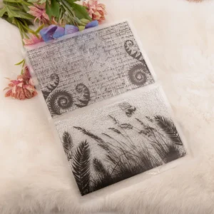 Lawn Background Stamp Set - size chart | clear stamp