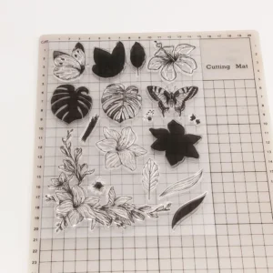 Leaf Butterfly Clear Stamp Set - lifestyle photo | clear stamp