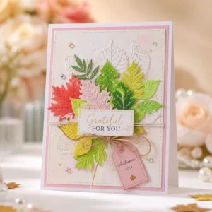 Autumn Botanical Leaf Metal Cutting Dies Leaf Card Rhinestone Tag 02