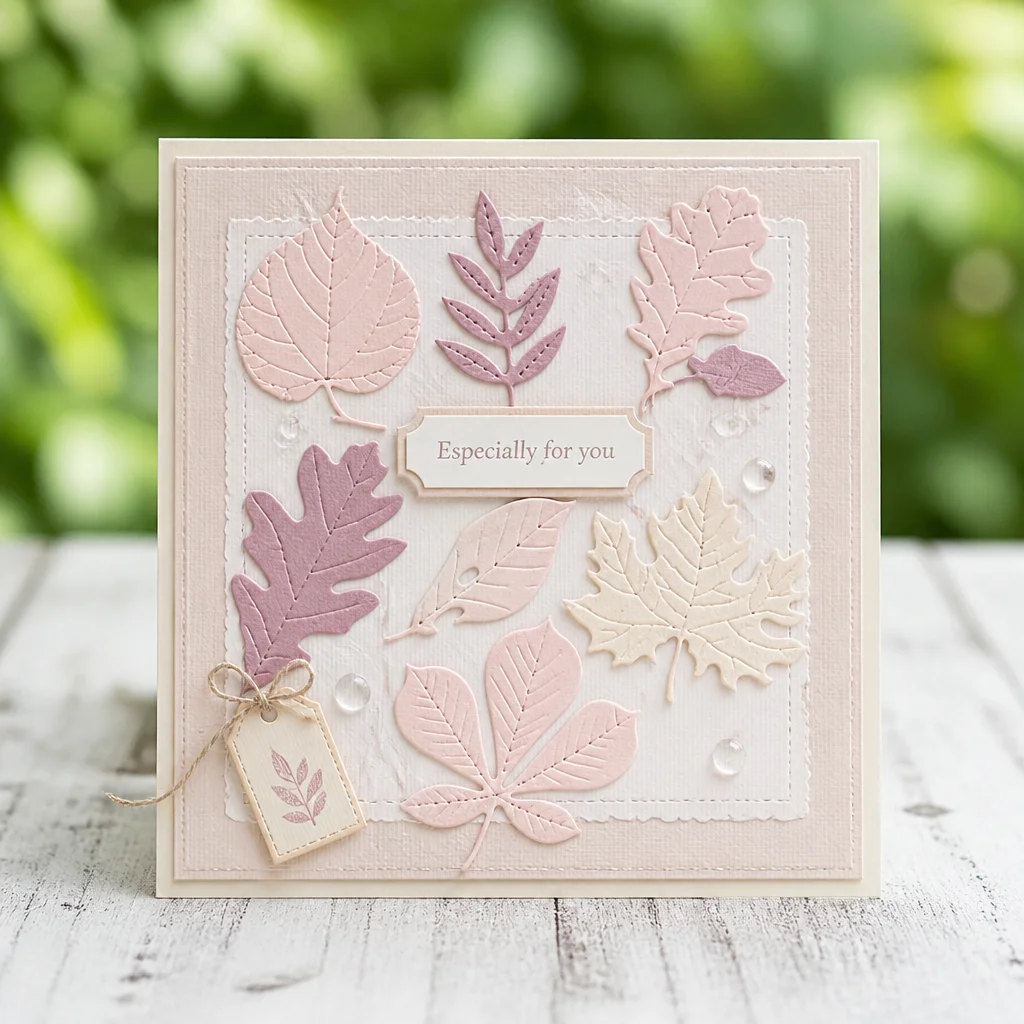 Autumn Leaves Metal Cutting Dies Leaf Embossing Leaf Cushion Blush 20260907