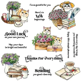 Sumflying Leisure Daily Life Cat Clear Stamps