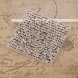 Letter Background Stamp Set - size chart | clear stamp