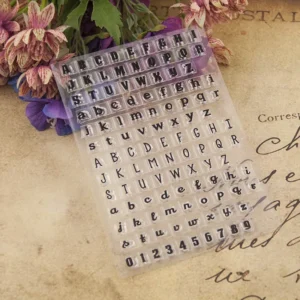 Letter Number Stamp Set - size chart | clear stamp