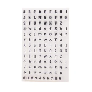 Letter Number Stamp Set - packaging photo | clear stamp