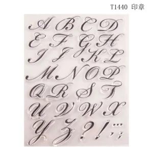Letters Alphabet Stamp Set - detail view | clear stamp