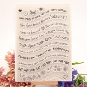 Letters Of Blessing Stamp Set - main product photo | clear stamp